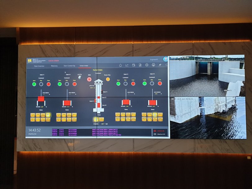 PcVue platformu Endonezya'daki Karian barajında su yönetimini nasıl denetliyor?