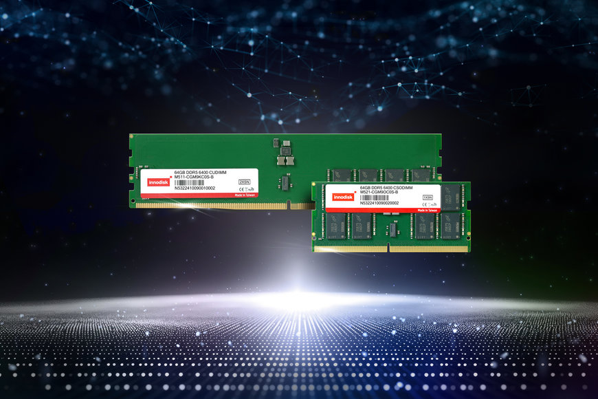 Innodisk, Yeni DDR5 6400 64GB DRAM Serisi ile Hem Üretken Hem De Uç Yapay Zekâ Uygulamalarına Güç Verecek